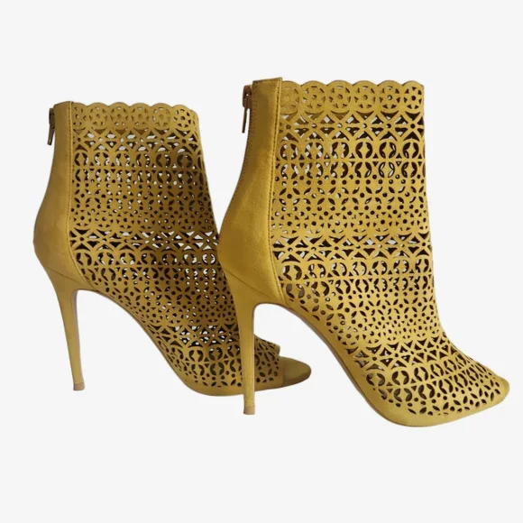 Aldo Cutout Fashion High Heel Open Toe Bootie - Picture 8 of 14